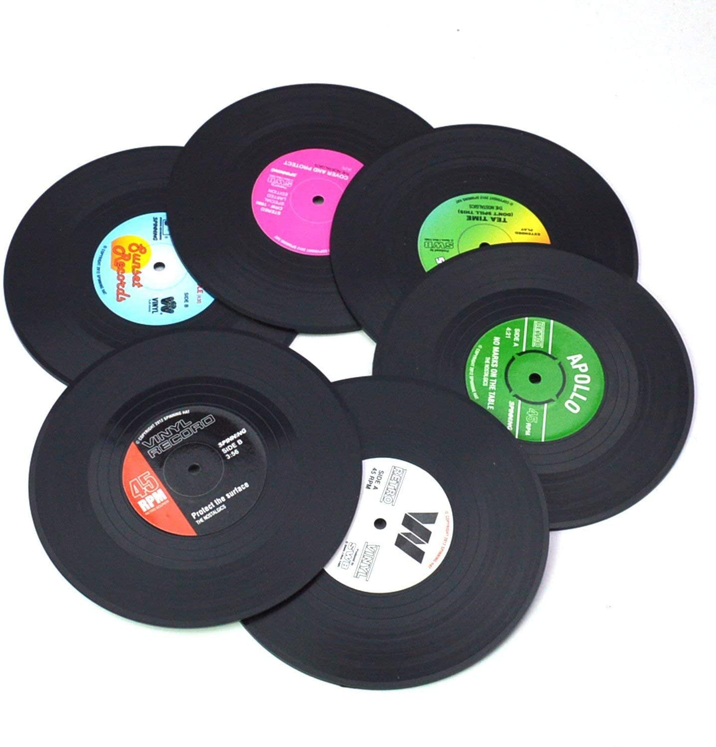 Table mat, potholder, western placemat, retro record coaster, vinyl
