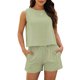 thumbnail image 1 of Conjunto de pantalones cortos de verano para mujer, conjunto de ropa de verano para mujer, trajes de piezas de verano para mujer, camiseta sin mangas, pantalones cortos, trajes de máxima confiabilidad, 1 of 2