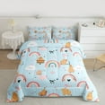 thumbnail image 2 of Castle Fairy 3-Piece Full Size Comforter Set, Capybara Rainbow Stars Kawaii Kids Print, 2 of 8