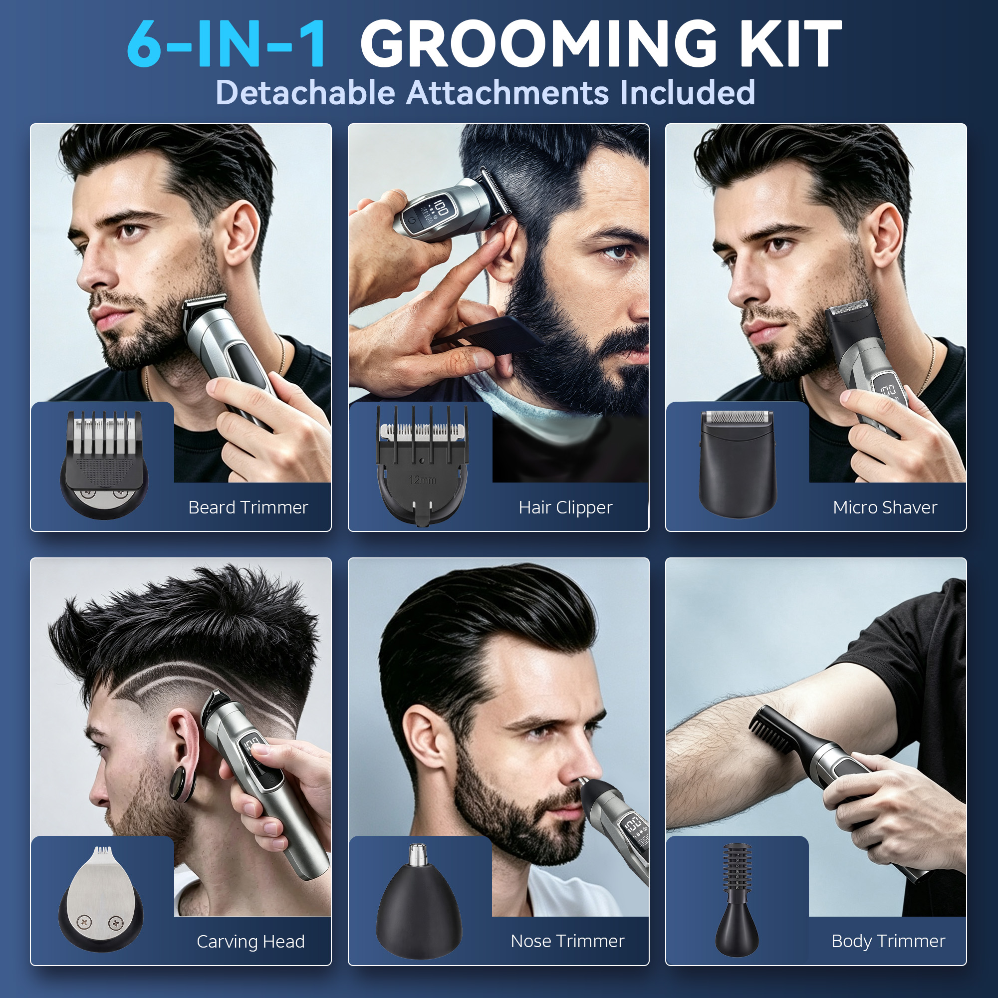 Mguzdi 14-in-1 Hair Clipper Kit with Storage Dock photo 5