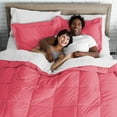 thumbnail image 3 of Bare Home Ultra-Soft Premium 1800 Series Goose Down Alternative Comforter Set - Hypoallergenic - All Season - Plush Fiberfill, Twin Extra Long (Twin/Twin XL, Pink), 3 of 6