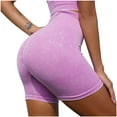 thumbnail image 2 of Shorts pour Femmes Pantalons pour Femmes Mode Décontractée Musculation Course Yoga Shorts Couleur Unie, 2 of 4