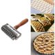 thumbnail image 4 of Stainless Steel Lattice Pastry Roller Cutter for Pie Crust, Pizza Dough with Wooden Handle, 4 of 4