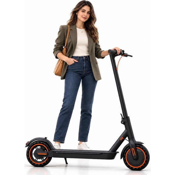 Electric Scooter for Adults, Commuter E-Scooter by OSBOO, Up to 19 Miles Range, 19 MPH, Folding Design, Disc Brake, 550W Peak