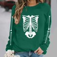 thumbnail image 2 of Oversized Halloween Sweatshirt Womens Crew Neck Casual Cute Printed Shirts Lightweight Loose Fit Long Sleeve Vintage Tops, 2 of 6