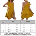 thumbnail image 2 of Vestidos De Playa Vestido corto de mujer con pliegues y cuello de un hombro para cóctel (amarillo L) Ygjytge para Mujer Amarillo T S, 2 of 6