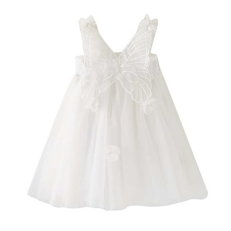 

Toddler Girl s Summer Dresses Toddler Kids Baby Girls Cute Summer Mesh Elegant Flower Wing Suspenders Dress Skirt Summer Dresses for Toddler
