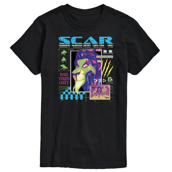 Disney Villians - Scar Vapor Wave - Men's Short Sleeve Graphic T-Shirt