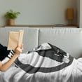 thumbnail image 3 of Jiu Jitsu Soft Flannel Fleece Throw Blanket, Wrestler Athlete Gorilla Dressed in Kimono Hand Drawn Style, Cozy Plush for Indoor and Outdoor Use, 50" x 70", Charcoal Grey White, by Ambesonne, 3 of 5