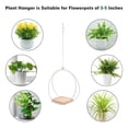 thumbnail image 4 of Modern Hanging Plant Stand, Metal Ring with Wooden Shelf Planter Hanger, Indoor Outdoor Boho Decor for Succulents & Small Plants, Space-Saving Hanging Basket, 4 of 6