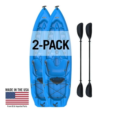 Lifetime Lotus 8 ft Sit On Top Kayak, Blue, Set of 2 (90172)