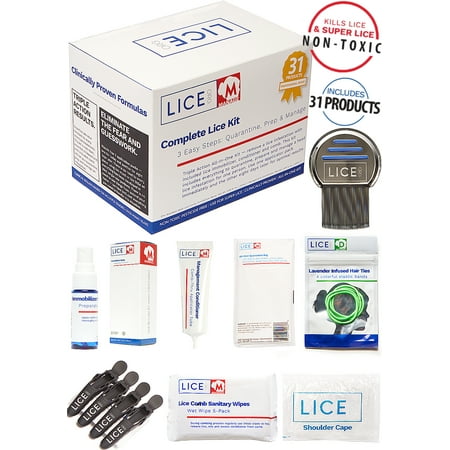Official LICE.ORG Complete Head Lice Treatment Kit (31 (Best Way To Treat Head Lice)