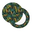 thumbnail image 2 of Kdxio Jungle Leopard Yellow Print Stool Covers Round,Stretch Round Bar Stool Covers Washable Bar Stool Cushion Slipcover for 12-15 Inch Chair, 2 of 7