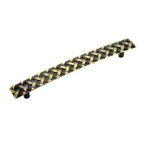 Basket Weave Antique Brass Pull Handle