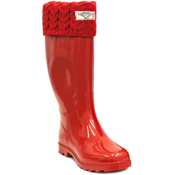 short lined rain boots
