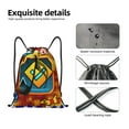 thumbnail image 4 of Zufioo Sac de Sport à Motif Géométrique Dash, Sac à Cordon de Gym Lavable en Machine, Sac à Dos à Cordon Robuste pour Hommes Femmes-Moyen, 4 of 6