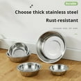 thumbnail image 2 of Lufly Stainless Steel Bowls Cat Food Bowl Metal Dog Bowls Shallow Pet Dish Thickened Metal Dog Bowls Replacement Basic Cat Bowls for Small Medium Large Dogs and Cats, Dishwasher Safe, 2 of 8