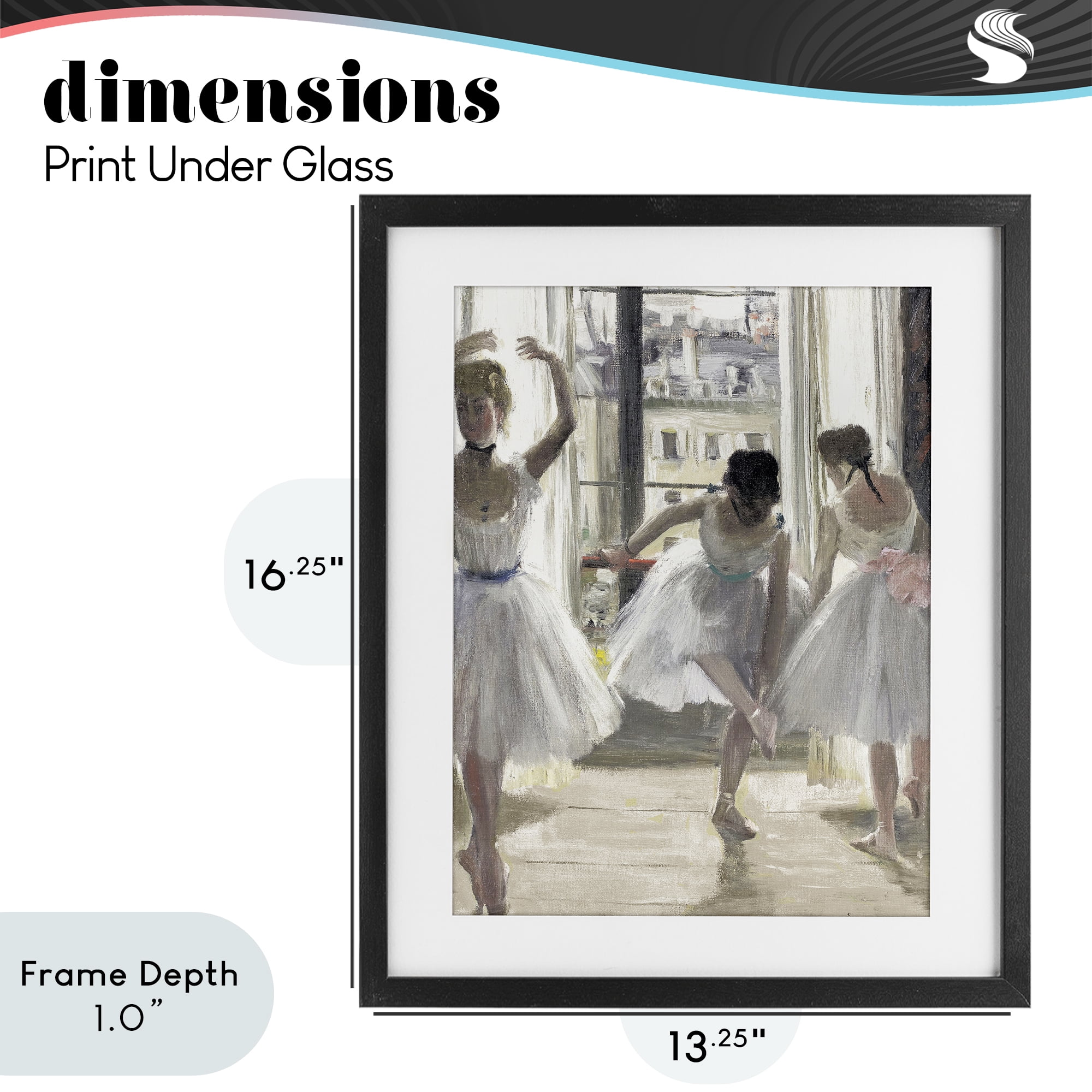 Stupell Industries Ballet Class In Practice Black Framed Print Under Glass, design by Leah Straatsma