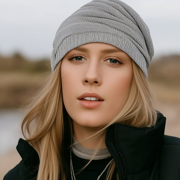 DOPI Stylish Hats Men Winter Outdoor Wool Knit Warm Hat Thick Soft Beanie Ski Caps