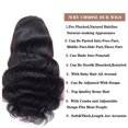 thumbnail image 3 of Peluca de cabello humano con ondas corporales y encaje frontal, nudo decolorado prearrancado con cabello de bebé, sin pegamento, color natural, 3 of 5
