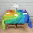 thumbnail image 3 of Colorful Tie Dye Wave Pattern Square Tablecloth,Waterproof Square Table Cover,Wipeable Spillproof Washable Table Cover for Home Kitchen Party Decor 42"X42"(107x107cm), 3 of 6
