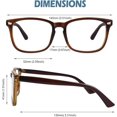 thumbnail image 5 of Happy Store CN82 Large Oversized Bold Frame UV 400 Clear Lens Horn Rimmed Glasses,Brown Gold, 5 of 5