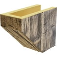 thumbnail image 6 of Ekena Millwork 6"H x 8"D x 72"W Hand Hewn Faux Wood Fireplace Mantel Kit with Ashford Corbels, Natural Golden Oak, 6 of 10