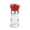 Red, variant on Clearance Under $ 0.99 Compact Manual Pepper Grinder with Glass Bottom Refillable Spice Mill for Table Red