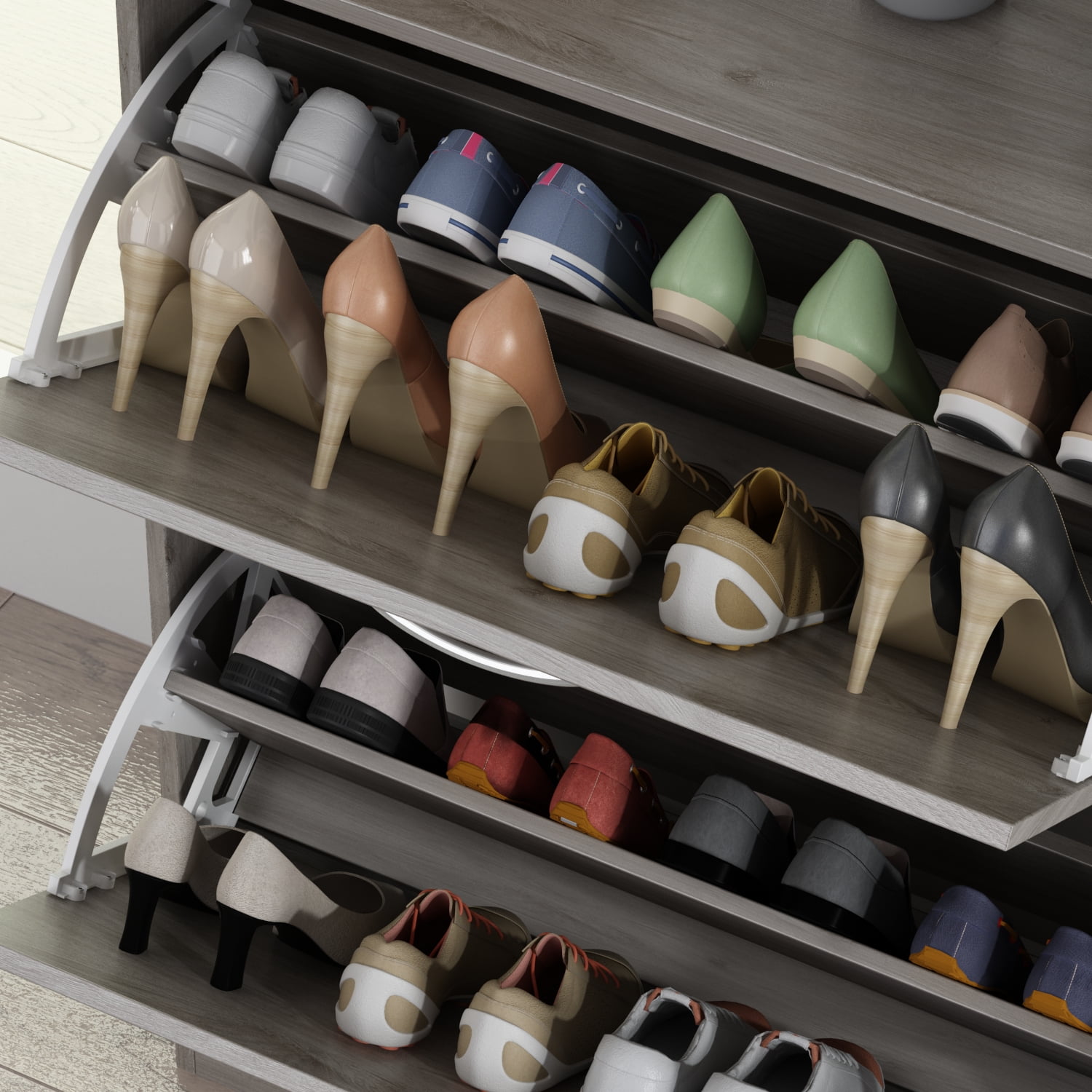 Shoe Cabinet Stackable 2-Drawers — FUFUGAGA