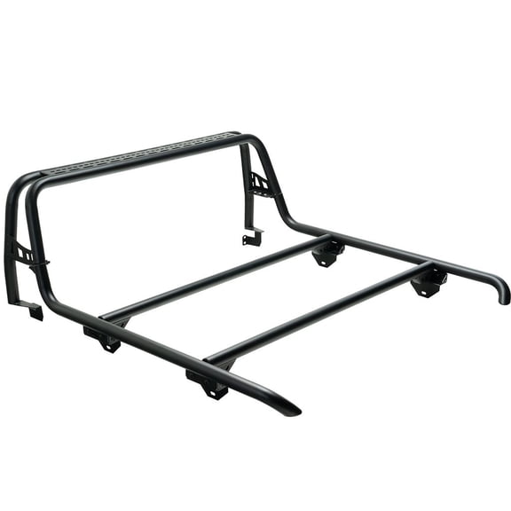 Rugged Ridge by RealTruck Sport Bed Rack for Gladiator JT | Textured Black, 37 Slotted Holes, Cargo Anchor Points | 11703.51 | Compatible with 2020-2024 Jeep Gladiator JT