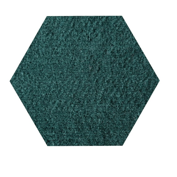 Galaxy way solid color area rugs with Rubber Marine Backing for Patio, Porch, Deck, Boat, Basement or Garage with Premium Bound Polyester Edges Green 12' Hexagon