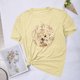thumbnail image 1 of Fiudx Camisas para Mujer Blusas con Estampado de Flores Pequeñas para Mujer Top de Manga Corta con Cuello Redondo, 1 of 4