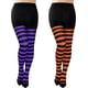 thumbnail image 1 of 2 piezas medias a rayas mallas de color sólido medias con zona para mujer para Halloween, 1 of 5