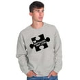 thumbnail image 3 of Different Not Less Autism Puzzle Sweatshirt for Men or Women Brisco Brands S, 3 of 6