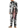 thumbnail image 3 of Demon Slayer Nezuko Unisex Onesie Pajamas Zipper Jumpsuit Hooded One Piece Sleepwear for Family Mens Womens, 3 of 8
