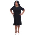 thumbnail image 1 of Kasper Robe Fourreau Unie pour Femmes, Noir, TTG, 1 of 1