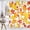 Fall Shower Curtain-04, variant on Autumn Pumpkin Stars Shower Curtain Set with Hooks Fall Halloween Thanksgiving Harvest Gold Dots Bathroom Bathtubs Decor Easy Care Washable Durable Polyester Fabric 72"x72"