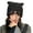 Black, variant on Hats Christmas Women Men Teens Cute Cat Ear Knit Cable Rib Cap Beanie Soft Cold Cozy Autumn Winter Women Beanie Cap For Outdoor Winter Hats For Women