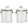 thumbnail image 2 of 50L Extra Large Popup Hamper Collapsible Laundry Basket With Zippered Lid 15.7x18.5in Colorful Simple Shapes and Lines, 2 of 7