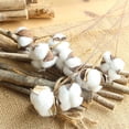 thumbnail image 5 of 23 Inches Natural White Cotton Stem Flowers Cotton Boll Branches Farmhouse Rustic Style Vase Display Filler Floral Wedding Centerpiece Decorations, 5 of 11