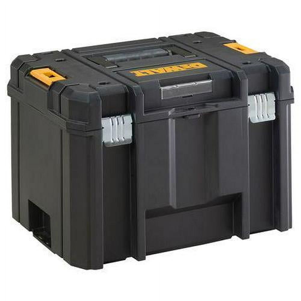 Dewalt TSTAK VI Deep Tool Box, Plastic, Black, 17 in W x 12 in D x 13 in H