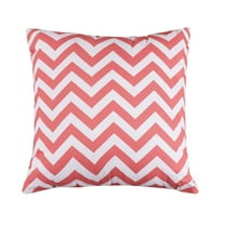 Majestic Home Goods Decorative Coral Chevron Large Pillow
