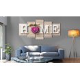 thumbnail image 2 of Tiptophomedecor Stretched Canvas Vintage Art - Home: Pink Heart - Stretched & Framed Ready To Hang Art, 2 of 4
