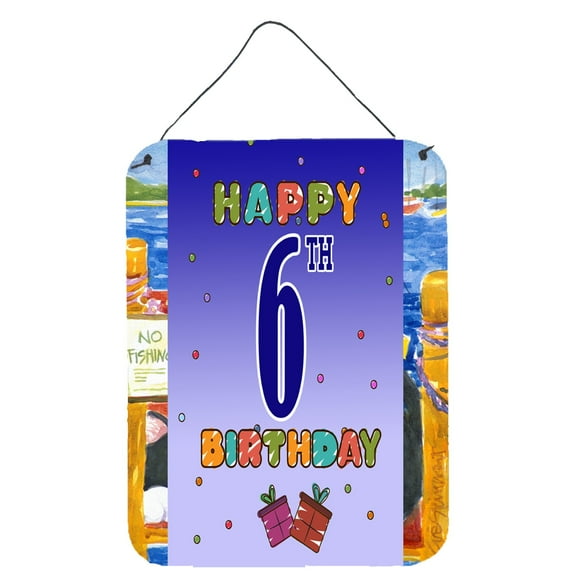 Happy 6th Birthday Wall or Door Hanging Prints