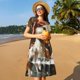 thumbnail image 4 of Balery Cartoon Scottish Duck Vestidos sueltos de manga corta para mujer, vestidos de verano 2025, vestidos casuales de corte A con vuelo., 4 of 6
