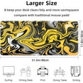 thumbnail image 2 of Fluid Pattern Gaming Mouse Pad for Desk,Desk Mat with 3mm Non-Slip Base,Large Mouse Pad Gaming Mousepad,Waterproof Mouse Mat Desk Pad with Seamed Edges,31.5x11.8In Mousepad for Gaming,Home,Golden-Gray, 2 of 6