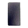 thumbnail image 3 of Western Men Black Genuine Leather Ostrich CowFur Metal Emblem Tooled Long Wallet, 3 of 4