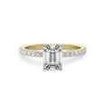 thumbnail image 2 of 5 Carat IGI Certified Emerald Shape Lab Grown Diamond Engagement Ring | 14K Yellow Gold |Emily Eternity Diamond Ring | FG-VS1-VS2 Quality Friendly Diamonds, 2 of 5