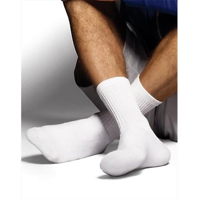 Hanes CL84 Classics Men Comfortsoft Crew Socks 6Pack White, 41925