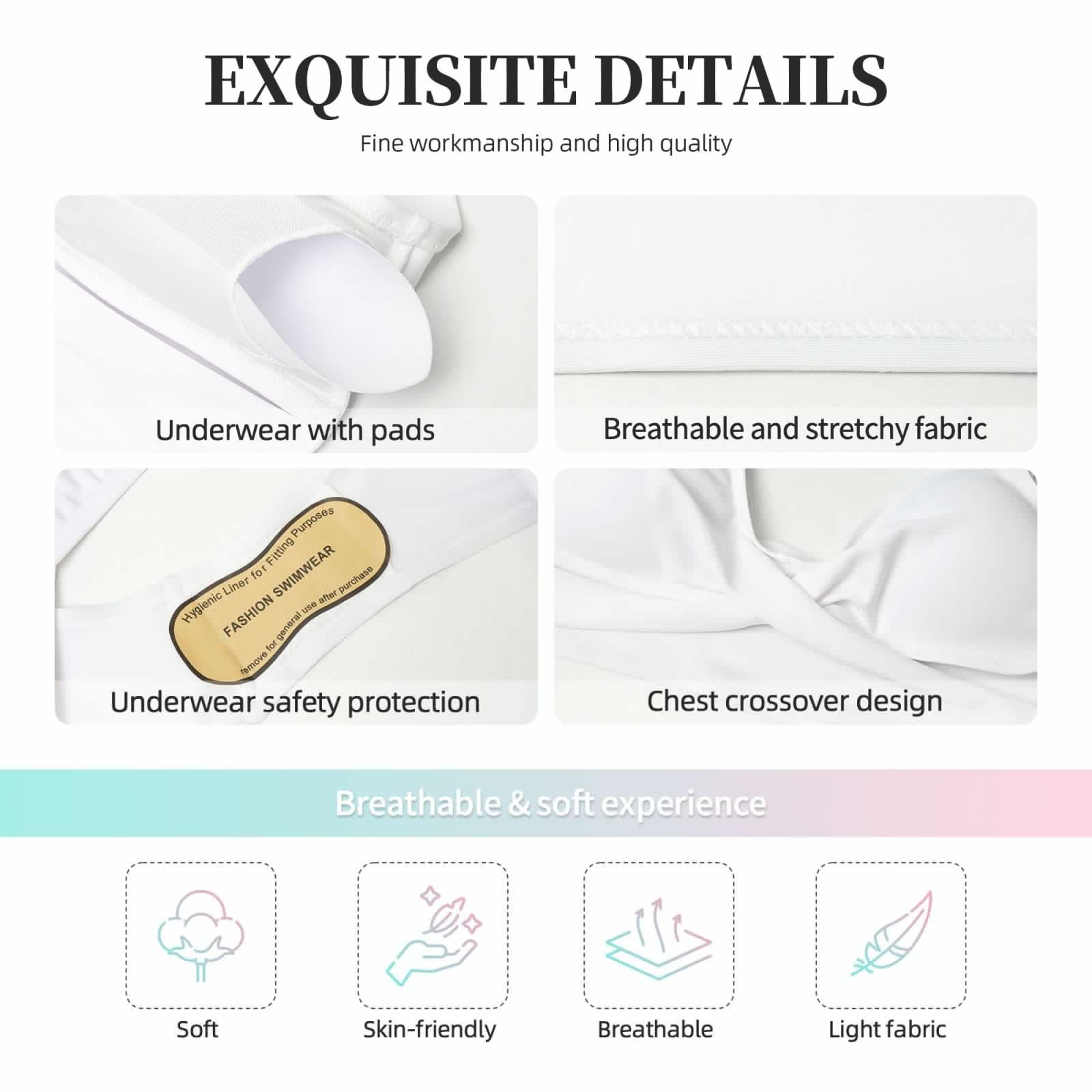 thumbnail image 7 of Wukai Rottweiler Women's Bikini Set Two Piece,wimsuit High Waisted V Neck Twist Front Adjustable Spaghetti Straps Bathing Suit-Medium, 7 of 7